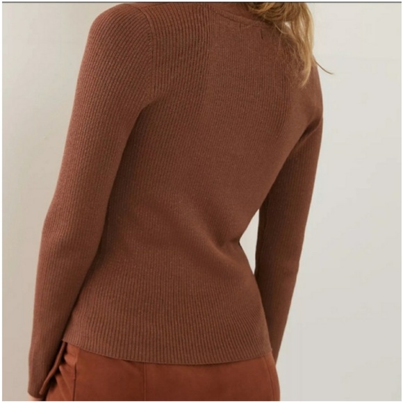 Anthropologie Brown V-Neck Sweater - Picture 3 of 9